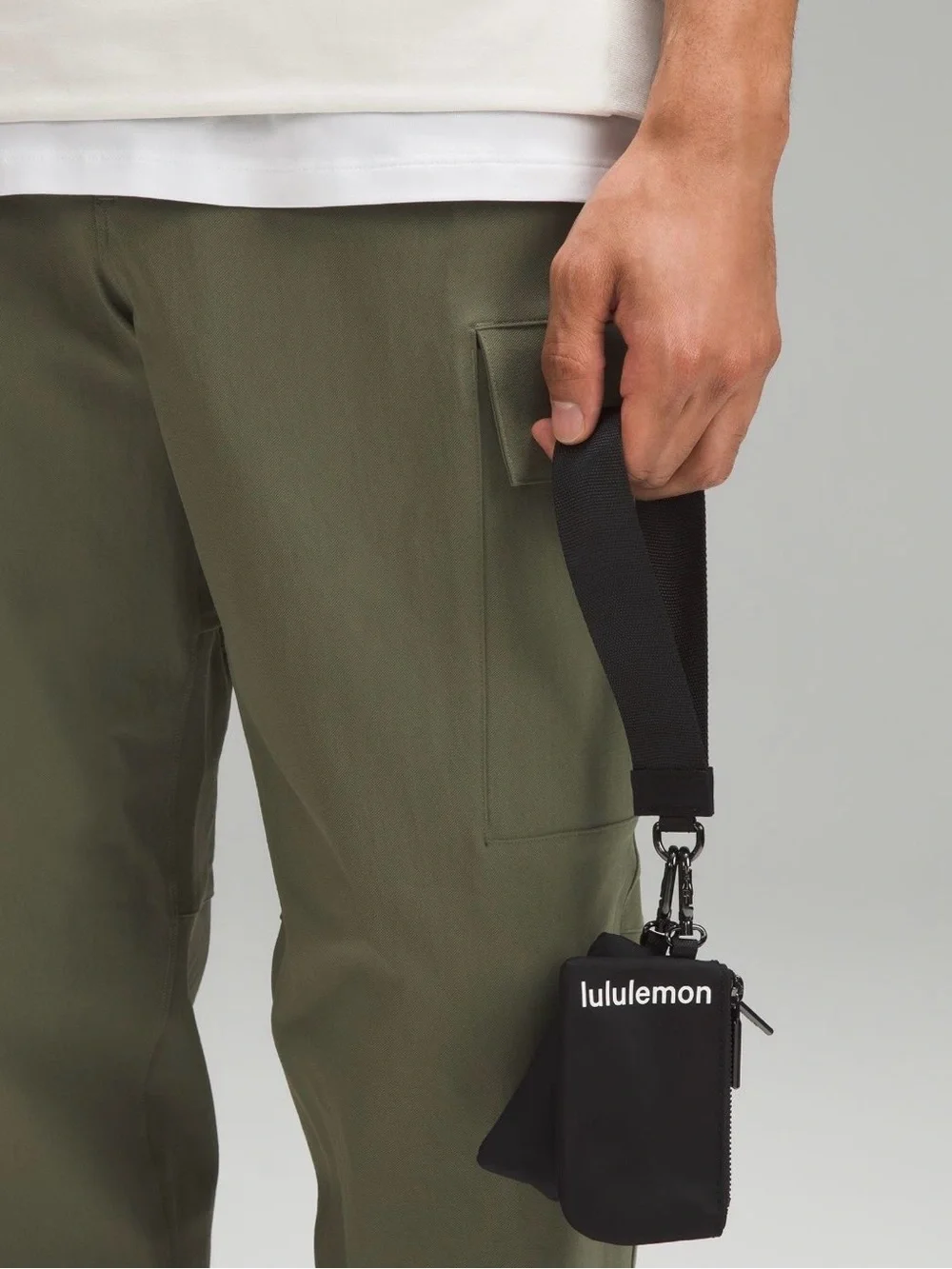 lululemon athletica NWT Dual Pouch Wristlet Strap Key & Accessory Holder Black